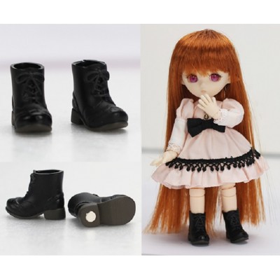 11SH-F005BK-G Obitsu 11cm Doll Shoes Magnet Short Boots Black 11SH-F005BK-G Obitsu 11cm Doll Shoes Magnet Short Boots Black