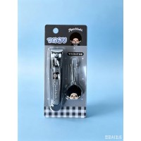 139016 Color Monchhichi Nail Cutter with Mascot - Black 139016 Color Monchhichi Nail Cutter with Mascot - Black