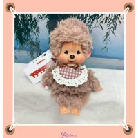 201280 Sekiguchi Monchhichi S Size Fluffy Boy with Brown Bib ~ 201280 Sekiguchi Monchhichi S Size Fluffy Boy with Brown Bib ~