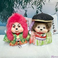 205837+44 Japan Limited Monchhichi Kabuki Mascot Red Lion & Girl ~ 2pcs Set 205837+44 Japan Limited Monchhichi Kabuki Mascot Red Lion & Girl ~ 2pcs Set