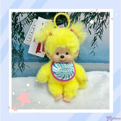226849 Sweet Lollipop Monchhichi SS Size Keychain Mascot Yellow 226849 Sweet Lollipop Monchhichi SS Size Keychain Mascot Yellow