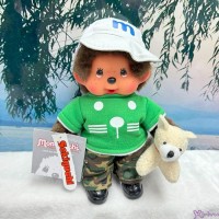 232030 Monchhichi S Size Doggy Trainer Boy with Plush Dog ~ RARE ~ 232030 Monchhichi S Size Doggy Trainer Boy with Plush Dog ~ RARE ~