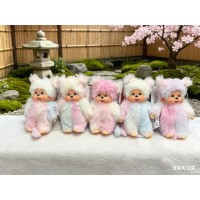 243952 Monchhichi 10cm Tie Dye Girl Mini Keychain (Color is Random) - ONE piece ONLY 243952 Monchhichi 10cm Tie Dye Girl Mini Keychain (Color is Random) - ONE piece ONLY