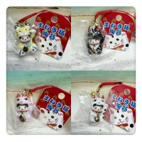 499000+20+30+40 Monchhichi 4cm Ceramics Lucky Cat Phone Strap Mascot 4pcs Set 499000+20+30+40 Monchhichi 4cm Ceramics Lucky Cat Phone Strap Mascot 4pcs Set