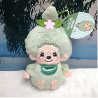 58403 Monchhichi Coin Bag Plush Pouch Mascot ~ Matcha Green Tea Girl 58403 Monchhichi Coin Bag Plush Pouch Mascot ~ Matcha Green Tea Girl