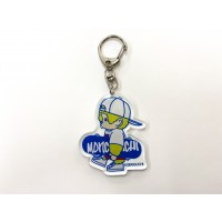 735494 Street Monchhichi 6.5cm  Keychain Mascot Blue (Made in Japan)