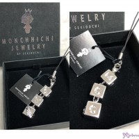 Monchhichi Jewelry by Sekiguchi Sterling Silver Crystal Mascot - 3 Dice MCC13S