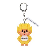 NFG-53 Monchhichi 6cm Plastic Nanoblock Keychain - YELLOW NFG-53 Monchhichi 6cm Plastic Nanoblock Keychain - YELLOW