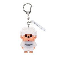 NFG-56 Monchhichi 6cm Plastic Nanoblock Keychain - WHITE NFG-56 Monchhichi 6cm Plastic Nanoblock Keychain - WHITE
