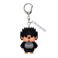 NFG-57 Monchhichi 6cm Plastic Nanoblock Keychain - Black NFG-57 Monchhichi 6cm Plastic Nanoblock Keychain - Black