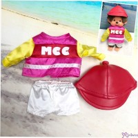 XA84 Monchhichi S Size Fashion Outfit - Horse Racing Jockey Suit PINK with Red Helmet XA84 Monchhichi S Size Fashion Outfit - Horse Racing Jockey Suit PINK with Red Helmet