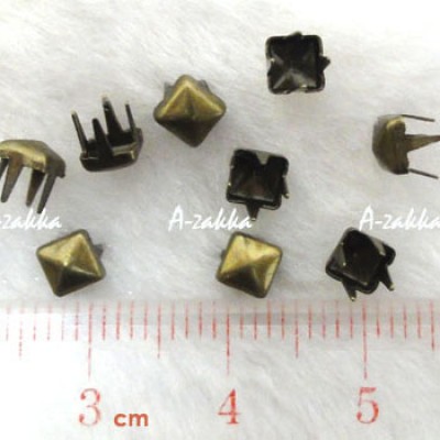 NDA043CPR Doll Dress Making Tools Mini Square Rivet 4mm Copper NDA043CPR Doll Dress Making Tools Mini Square Rivet 4mm Copper
