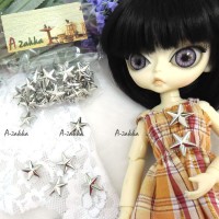 NDA060SLR Doll Dress Making Tools Mini Star Rivet 15mm Silver NDA060SLR Doll Dress Making Tools Mini Star Rivet 15mm Silver