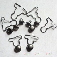 NDA116DGY DIY Craft 4mm Mini Overall Suspender Buckle (10 Sets) NDA116DGY DIY Craft 4mm Mini Overall Suspender Buckle (10 Sets)