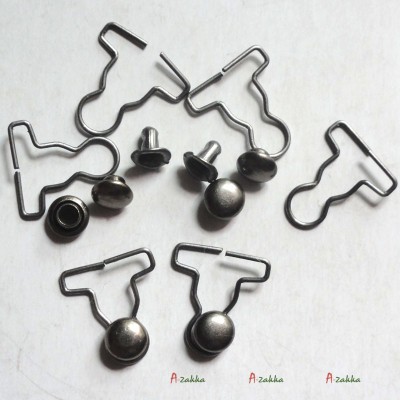 NDA116DGY DIY Craft 4mm Mini Overall Suspender Buckle (10 Sets) NDA116DGY DIY Craft 4mm Mini Overall Suspender Buckle (10 Sets)