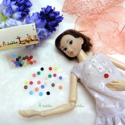 NDB001MIX Doll Dress Crafts Tiny Button Round 4mm S Mix Color NDB001MIX Doll Dress Crafts Tiny Button Round 4mm S Mix Color