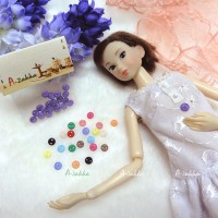 NDB002PUE Doll Dress DIY Craft Tiny Button Circular 5mm S Purple NDB002PUE Doll Dress DIY Craft Tiny Button Circular 5mm S Purple