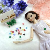 NDB005GRN Doll Dress Sewing Tiny Tool Button Star 6.5mm Green NDB005GRN Doll Dress Sewing Tiny Tool Button Star 6.5mm Green
