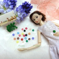 NDB007GRN Doll Dress DIY Sewing Button Sakura Flower 6.5mm Green NDB007GRN Doll Dress DIY Sewing Button Sakura Flower 6.5mm Green