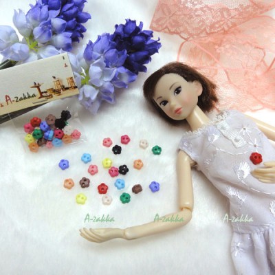 NDB007MIX Doll Dress Sewing Button Sakura Flower 6.5mm Mix Color NDB007MIX Doll Dress Sewing Button Sakura Flower 6.5mm Mix Color