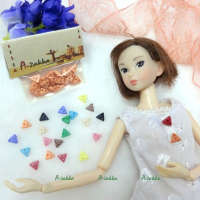 NDB010RAE Doll Dress Making Tiny Button Triangle 6.5mm Orange NDB010RAE Doll Dress Making Tiny Button Triangle 6.5mm Orange