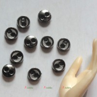 NDB031DGY DIY Crafts Round 4mm Metal Mini Button Dark Grey 20pcs