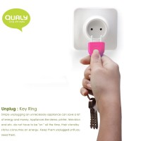 QL10076-PINK QUALY Living Styles Unplug Key Ring Keyring Holder QL10076-PINK QUALY Living Styles Unplug Key Ring Keyring Holder