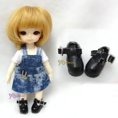 SBB002BLK Middie Blythe Obitsu 11cm Figure 2.2cm Doll Shoes Maryjane Black SBB002BLK Middie Blythe Obitsu 11cm Figure 2.2cm Doll Shoes Maryjane Black