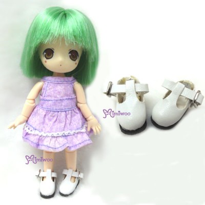 SBB002WHE Middie Blythe Obitsi 11cm Figure 2.2cm Doll Shoes Maryjane White SBB002WHE Middie Blythe Obitsi 11cm Figure 2.2cm Doll Shoes Maryjane White