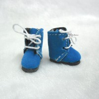 Middie B 2.2cm Doll Shoes Flocked Boots Blue SBB008BLE Middie B 2.2cm Doll Shoes Flocked Boots Blue SBB008BLE