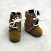 Middie B 2.2cm Doll Shoes Flocked Boots Lt.BRN SBB008LBN Middie B 2.2cm Doll Shoes Flocked Boots Lt.BRN SBB008LBN