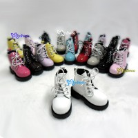 SHM049WHE MSD Obitsu 60cm Doll Boots High Hill Shoes Grey White SHM049WHE MSD Obitsu 60cm Doll Boots High Hill Shoes Grey White