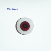 TE16HB15 16mm Glass Eye Pattern Red TE16HB15 16mm Glass Eye Pattern Red