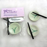 TPS020GRN 1/6 Bjd Doll Miniature Mini Sushi Plate & Chopsticks TPS020GRN 1/6 Bjd Doll Miniature Mini Sushi Plate & Chopsticks
