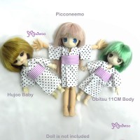 WHB002WHE Hujoo Baby OB 11cm Doll Yukata White WHB002WHE Hujoo Baby OB 11cm Doll Yukata White