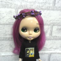 YC0053PUE Bjd Mini Headdress Flower Ring Purple YC0053PUE Bjd Mini Headdress Flower Ring Purple