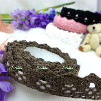 YTA004BRN Adhesive Sticker Single Trim Lace Fabric Tape Brown YTA004BRN Adhesive Sticker Single Trim Lace Fabric Tape Brown
